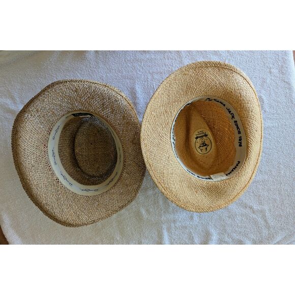 Panama Jack Straw Hat Bundle Lot of 2 Safari Wide Brim Beach Sun Hats main image 6